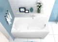 Rechteckbadewanne mit Sitz Wivea 120x75