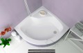Duschwanne Viertelkreis Olivier mit Sitz 80x80 x 43,5 x 15 cm R55
