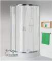 Duschkabine Dusche Viertelkreis Glas gemustert 90x90 x 190 cm R55 KP4