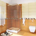 Duschkabine Dusche Viereck Klarglas 90 x 90 x 190 cm Stylio+ Duschwanne Grando Plus 90 x 90 cm