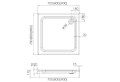 Duschkabine Dusche Viereck Klarglas 90 x 90 x 190 cm Stylio+ Duschwanne Grando Plus 90 x 90 cm