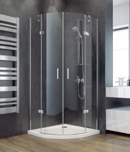 Duschkabine Viertelkreis Dusche Viva  80 x 80 x 195 cm transparentes Glas