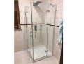 Duschkabine Viereck Dusche Viva 80 x 80 x 195 cm transparentes Glas Schwingtür