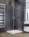 Duschkabine Viereck Dusche Viva 80 x 80 x 195 cm transparentes Glas Schwingtür