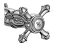 Set Wannenarmatur Badewanne Armatur Handbrause Halter Kreuzgriff Retro Nostalgie