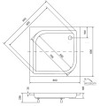 Duschwanne Viereck 80 x 80 x 29,5 x 16,5 cm Ares