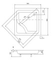 Duschwanne Viereck 90 x 90 x 35 x 24 cm Igor