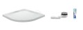 Duschwanne Viertelkreis New Style flach 90 x 90 x 5,5 x 3 cm R=55 Ablauf Silikon GRATIS