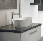 Aufsatzwaschbecken oval 50 x 30 cm Waschschale weiß Mineralguss Siena
