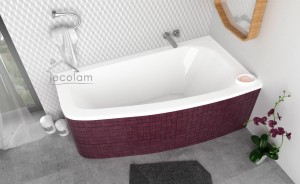 Badewanne Eckbadewanne Luna 150x80 cm rechts