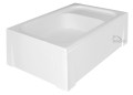 tiefe Duschwanne Rechteck 120 x 80 x 26 cm mit Sitz