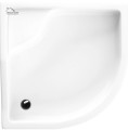 Duschwanne Viertelkreis Go Baby mit Sitz 80x80 cm Siphon Click Clack