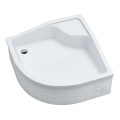 Duschwanne Viertelkreis Go Baby mit Sitz 90x90 cm Siphon Click Clack ohne Schürze