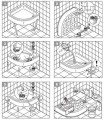 Duschwanne Viertelkreis Go Baby mit Sitz 90x90 cm Siphon Click Clack