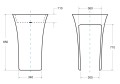Freistehendes Standwaschbecken Waschtischsäule Design Lux Schick Assos