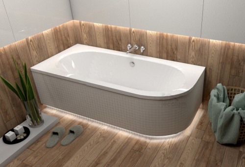 Badewanne Eckbadewanne Avita 150x75 cm links optional: Led-Verkleidung (id: 855)