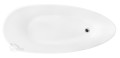 Freistehende Badewanne 160 x 70 cm Ablauf Click Clack Mineralguss Goya