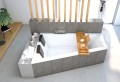 Badewanne Eckbadewanne Intima Duo + Bambus Ablage 180 x 125 cm links optional Kopfstütze