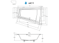 Badewanne Eckbadewanne Intima Duo + Bambus Ablage 170 x 125 cm rechts optional Kopfstütze