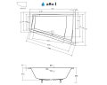 Badewanne Eckbadewanne Intima Duo + Bambus Ablage 180 x 125 cm rechts optional Kopfstütze