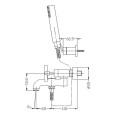 Set Duschsystem komplett Aufputz Handbrause Armatur Dusche Brause Omnires M