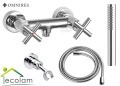 Set Duschsystem komplett Aufputz Handbrause Armatur Dusche Brause Omnires M