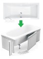 Badewanne Rechteck Quadro 190 x 90 cm (id: 916)