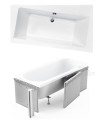 Badewanne Eckbadewanne Infinity 170 x 110 cm rechts optional 1 bzw. 2 Kopfstützen