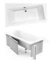 Badewanne Eckbadewanne Infinity 150 x 90 cm links optional 1 bzw. 2 Kopfstützen