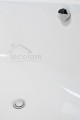 Badewanne Acrylwanne Rechteck Tami 200 x 90 cm + ABLAGE BADEWANNENBRETT BAMBUS
