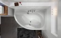 Badewanne Eckwanne Dora 170x110 cm rechts