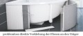 Badewanne Eckbadewanne 150x100 cm rechts Comfort (id: 479)