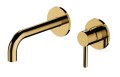 Waschtischarmatur 2 Loch Unterputz Y golden gold