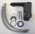 Waschtischarmatur Einhebelmischer Waschbeckenarmatur Wasserhahn schwarz black matt YO