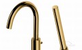 freistehende Standarmatur für Badewanne Wannenarmatur stehend mit Handbrause Gold Y1233GL