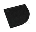 Duschwanne Viertelkreis Omega black 80x80 x5 flach R55 Stein Effekt schwarz