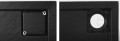 Duschwanne Viertelkreis Omega black 80x80 x5 flach R55 Stein Effekt schwarz