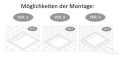 Duschwanne Viertelkreis Omega black 80x80 x5 flach R55 Stein Effekt schwarz