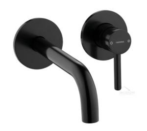 Waschtischarmatur 2 Loch Unterputz Y  schwarz black