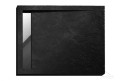 Duschwanne Duschtasse West 120x100 cm flach Rinne black Stein Effekt schwarz