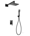 Unterputz Duschsystem Komplett Set Regendusche Darling schwarz black