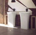 Freistehendes Standwaschbecken Waschtischsäule Design Lux Schick Assos