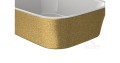 Aufsatzwaschbecken 50 x 40 cm Waschschale Glamour Mineralguss Assos gold Brokat