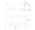 Badewanne Rechteck Comfprt Plus 170x75 cm Acryl