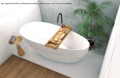 Badewannenbrett Badewannenablage Ablage für Badewanne 74-109 cm Bambus Holz