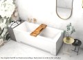 Badewannenbrett Badewannenablage Ablage für Badewanne 74-109 cm Bambus Holz