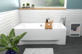 Badewanne Rechteck Ines 160x75 cm + ABLAGE BADEWANNENBRETT BAMBUS