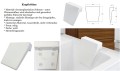 Badewanne Rechteck Modern 180x80 cm Kopfstütze + Ablage Badewannenbrett Bambus