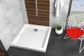 flache Duschwanne Viereck 80 x 80 x 3 x 5,5 cm Aquarius