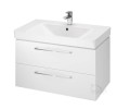 Badmöbel Waschtisch Waschbecken Mille 80 cm + Schrank Lara optional: Click Clack Siphon